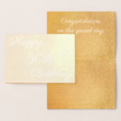 Happy 50th Gold Birthday Folie Kaarten (Display)