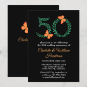 Happy 50th Golden Wedding Jubileum Vlinder Kaart (Voorkant / Achterkant)