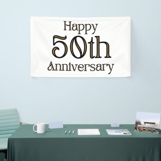 Happy 50th Jubileum 3x5 Vinyl Banner (Beurs)
