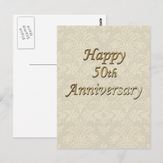 Happy 50th Jubileum Briefkaart (Voorkant / Achterkant)