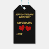 Happy 50th Jubileum Cadeaulabel (Achterkant)