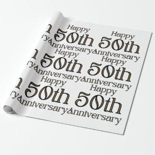 Happy 50th Jubileum Cadeaupapier