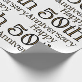 Happy 50th Jubileum Cadeaupapier (Hoek)