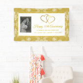 HAPPY 50th JUBILEUM CHAMPAGNE GOLD HEARTS Spandoek (Insitu)