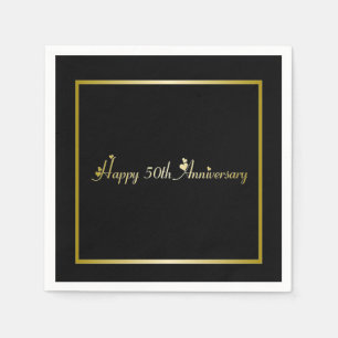 Happy 50th Jubileum cocktail napkin Servet