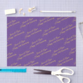 Happy 50th Jubileum DIY Names/Year, Gold Script Tissuepapier (Craft)