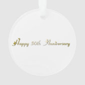 Happy 50th Jubileum Gold Font Ornament (achterkant)