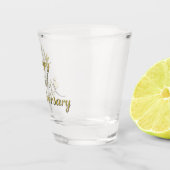 Happy 50th Jubileum Gold Font Shot Glas (Rechts)