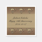 Happy 50th Jubileum Gold-gepersonaliseerd Napkins Servetten (Voorkant)