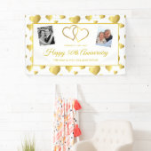HAPPY 50th JUBILEUM GOLD HEARTS & PHOTOS BANNER (Insitu)