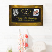 HAPPY 50th JUBILEUM GOLD HEARTS & PHOTOS BANNER (Insitu)