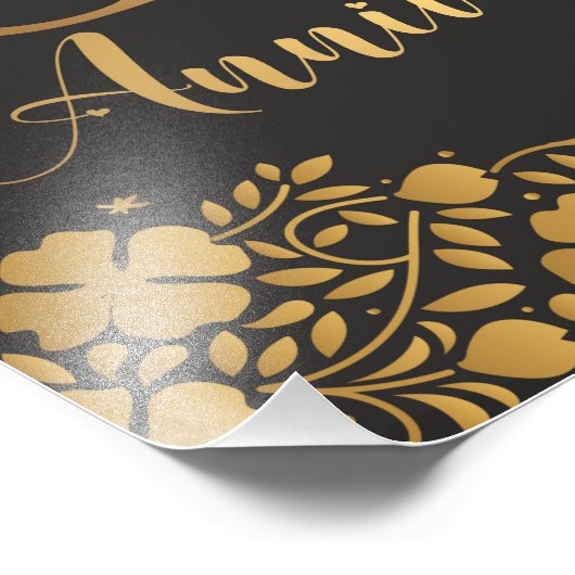 Happy 50th Jubileum Golden Wedding Jublilee Foto Afdruk (Hoek)