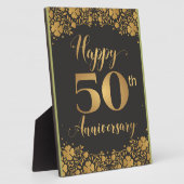 Happy 50th Jubileum Golden Wedding Jublilee Fotoplaat (Zijkant)