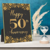 Happy 50th Jubileum Golden Wedding Jublilee Fotoplaat (Zijkant)