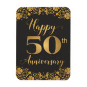Happy 50th Jubileum Golden Wedding Jublilee Magneet (Verticaal)