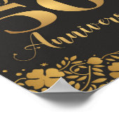 Happy 50th Jubileum Golden Wedding Jublilee Poster (Hoek)