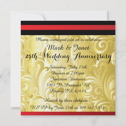 Happy 50th Jubileum | Goudzwijn Kaart (Achterkant)