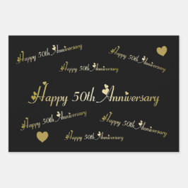 Happy 50th Jubileum Inpakpapier Vel