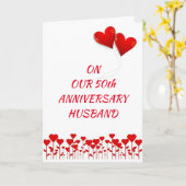 **HAPPY 50th JUBILEUM MAN** VIEREN "US" Kaart (Gele Bloem)