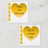 Happy 50th Jubileum Note Kaart Notitiekaartje (Voorkant / Achterkant)