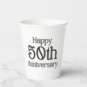 Happy 50th Jubileum Papieren Bekers (Voorkant)
