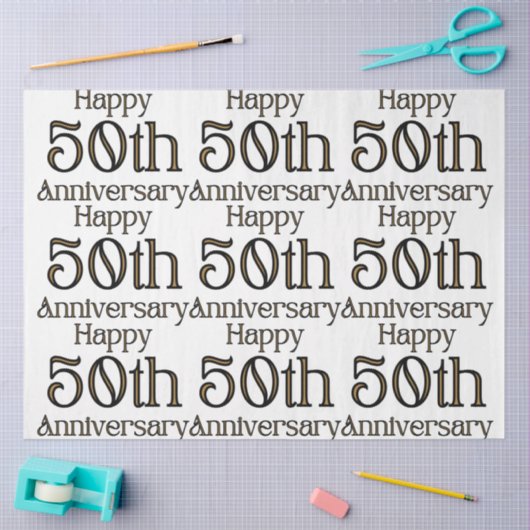 Happy 50th Jubileum Tissuepapier (Craft)