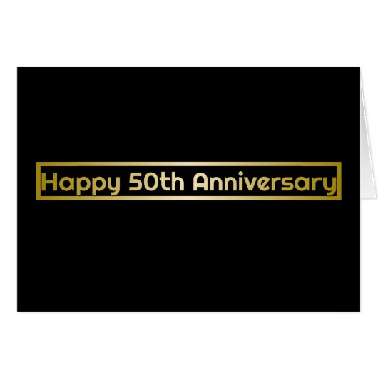 Happy 50th Jubileum wenskaart (Voorkant Horizontaal)