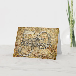 Happy 50th Jubileum Wenskaart Kaart