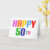Happy 50th kaart (Gele Bloem)