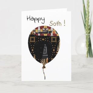 Happy 50th-kaart bedankkaart