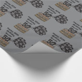 Happy 50th Personalize Birthday Cadeaupapier (Hoek)