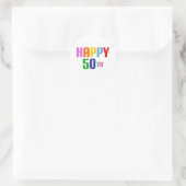 Happy 50th ronde sticker (Tas)