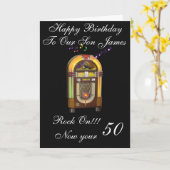 HAPPY 50TH SON WENSKAART KAART (Gele Bloem)