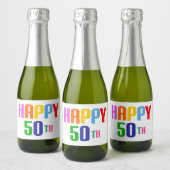 Happy 50th sparkling wijnetiket (Flessen)