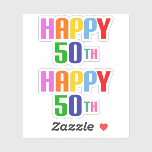 Happy 50th sticker (Vel)