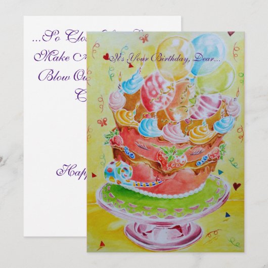 Happy 50th verjaardagskaart (Voorkant / Achterkant)