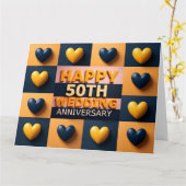 Happy 50th Wedding Anniversary Kaart (Gele Bloem)