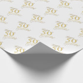 "Happy 50th Wedding!" Cadeaupapier (Hoek)