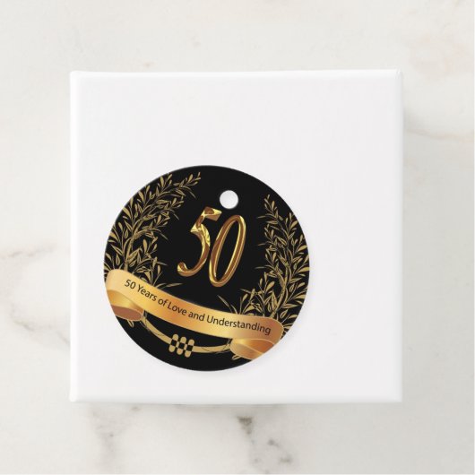 Happy 50th Wedding Jubileum Bedankjes Labels (In situ)