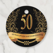 Happy 50th Wedding Jubileum Bedankjes Labels (Voorkant)