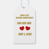 Happy 50th Wedding Jubileum Cadeaulabel (Voorkant)