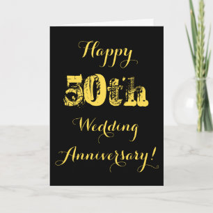 Happy 50th Wedding Jubileum Card Kaart
