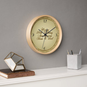 Happy 50th Wedding Jubileum Clock
