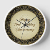 Happy 50th Wedding Jubileum Clock (Voorkant)