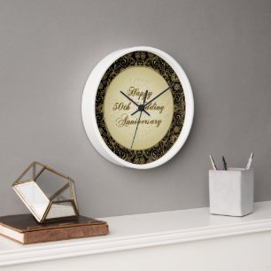 Happy 50th Wedding Jubileum Clock