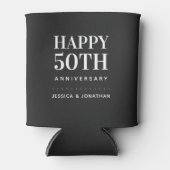 Happy 50th Wedding Jubileum Eenvoudig en Klassiek Blikjeskoeler (Voorkant)