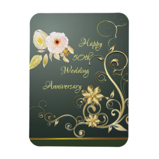 Happy 50th Wedding Jubileum Flex Photo Magnet Magneet