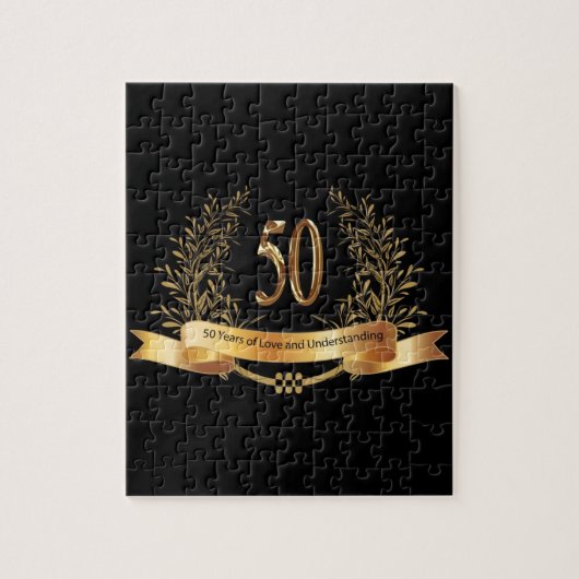 Happy 50th Wedding Jubileum Gifts Legpuzzel (Verticaal)