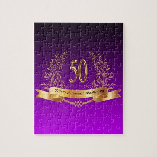 Happy 50th Wedding Jubileum Gifts Legpuzzel (Verticaal)