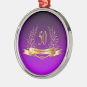 Happy 50th Wedding Jubileum Gifts Metalen Ornament (Links)
